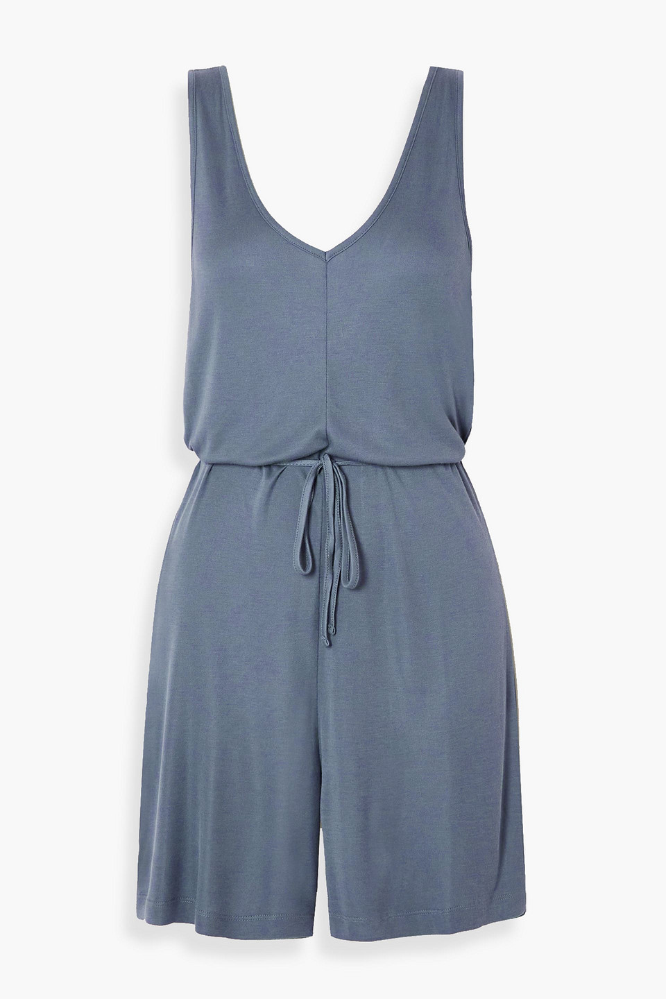 Ninety Percent Belted Jersey Playsuit In Anthracite