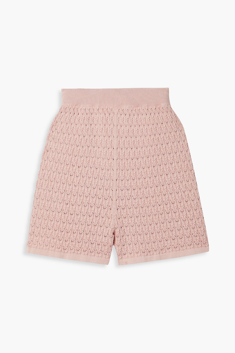 Mr Mittens Pointelle-knit Cotton Shorts In Blush