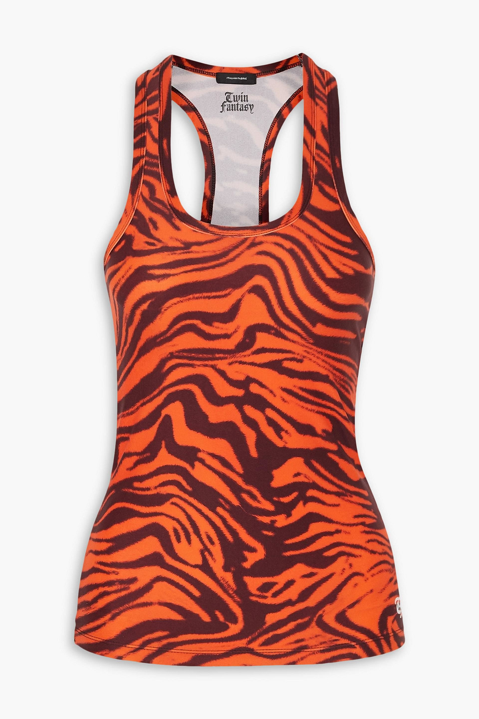 Tiger-print stretch tank