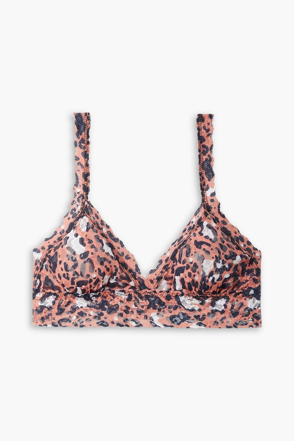 HANKY PANKY Leopard-print stretch-lace bralette