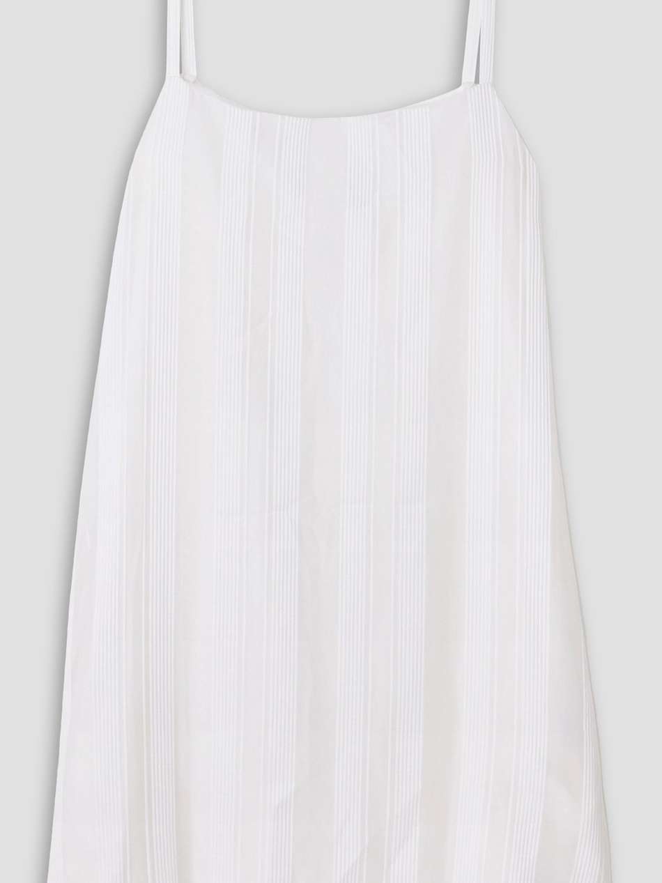 striped cotton and silk-blend voile mini dress