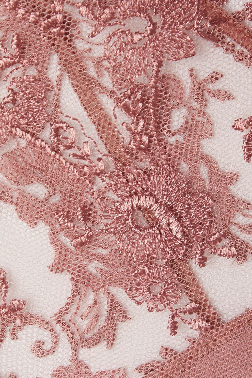 I.D. SARRIERI Lolita embroidered tulle mid-rise thong