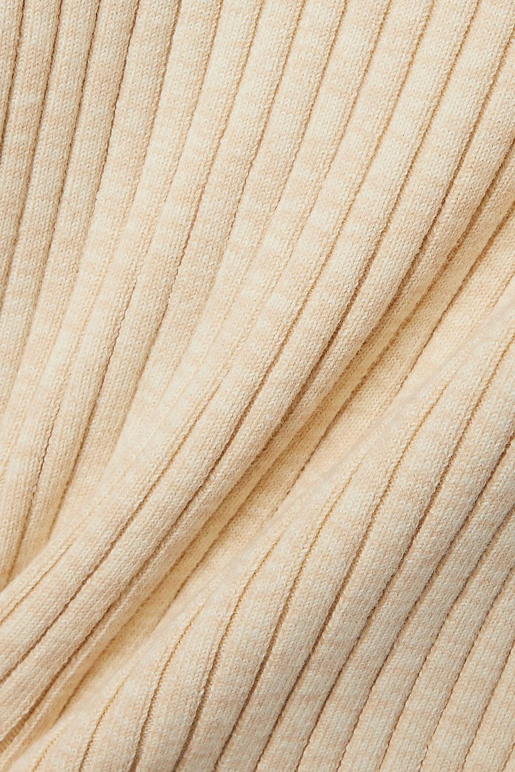 ANNA QUAN Helena geripptes Midikleid aus einer Baumwollmischung