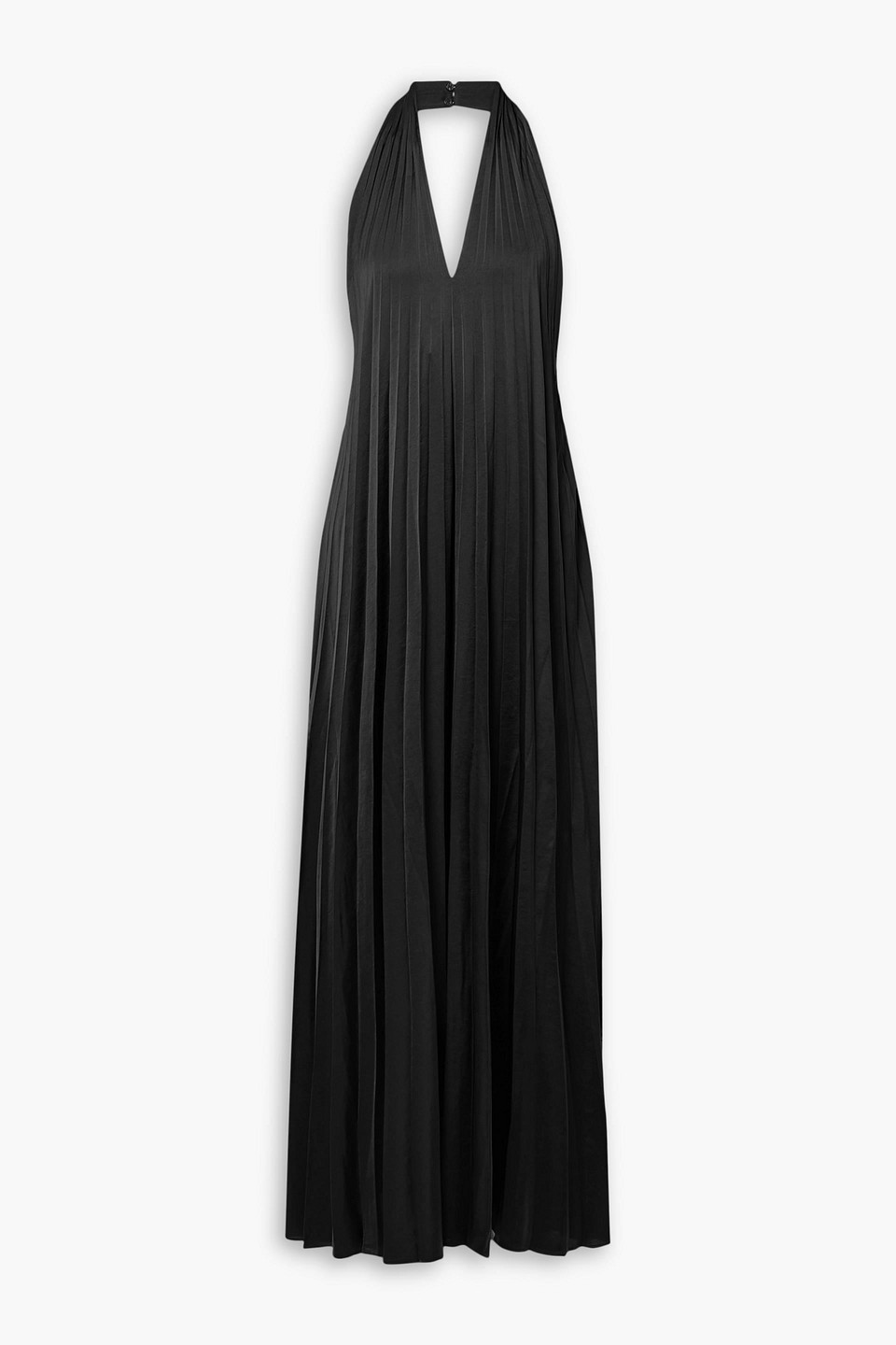 Rio pleated satin halterneck jumpsuit