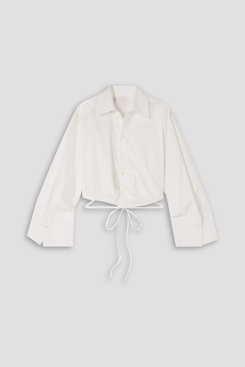 A.l.c Collin Wrap-effect Cotton-poplin Shirt In White
