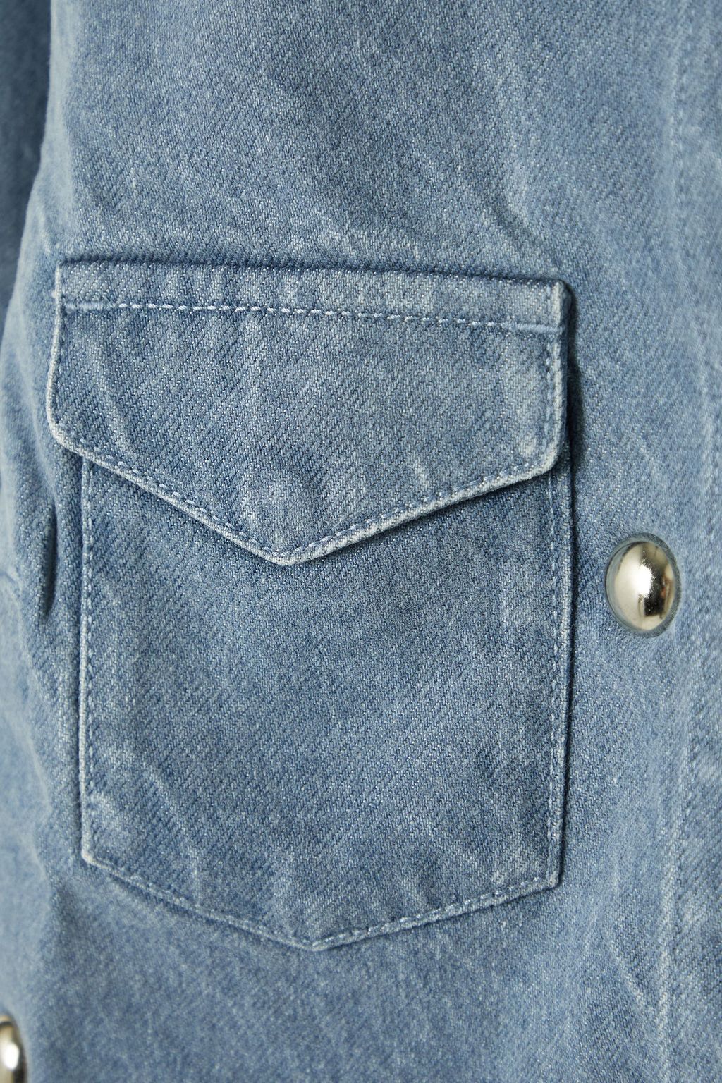 MARQUES' ALMEIDA Frayed studded denim shirt