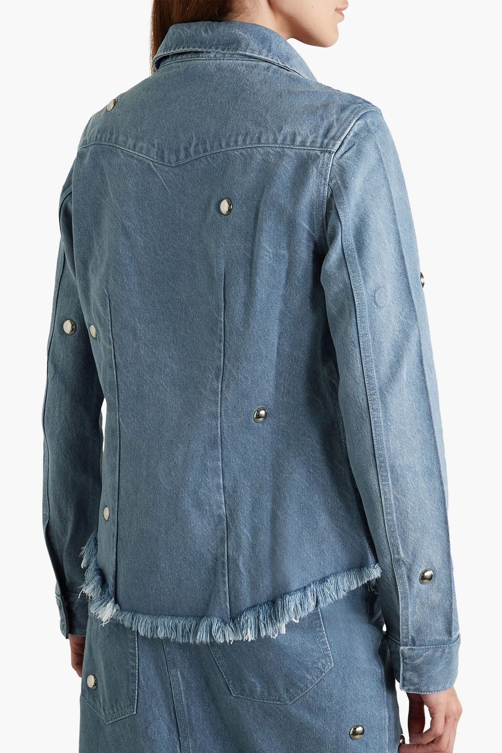 MARQUES' ALMEIDA Frayed studded denim shirt