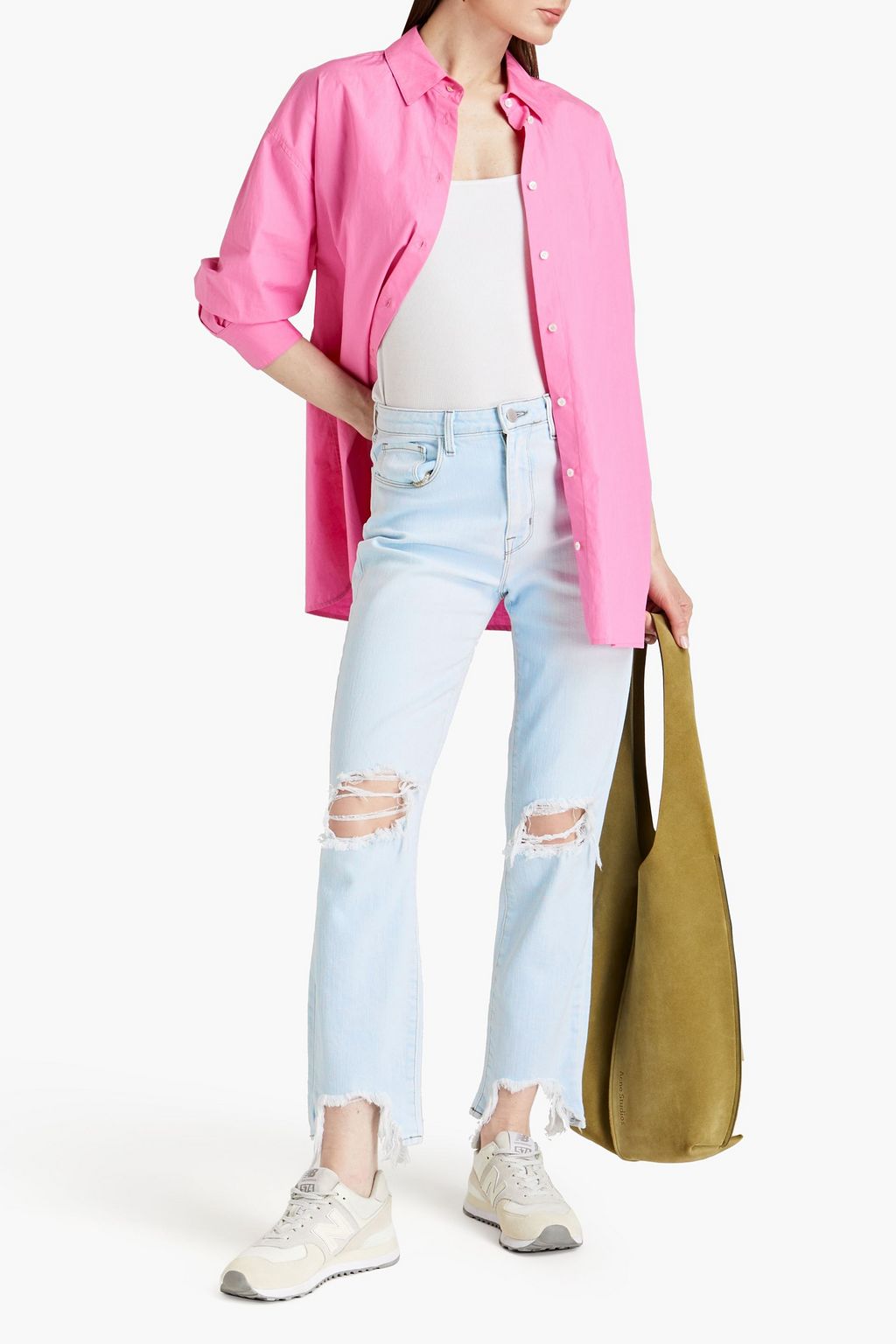 L'AGENCE High Line distressed high-rise skinny jeans