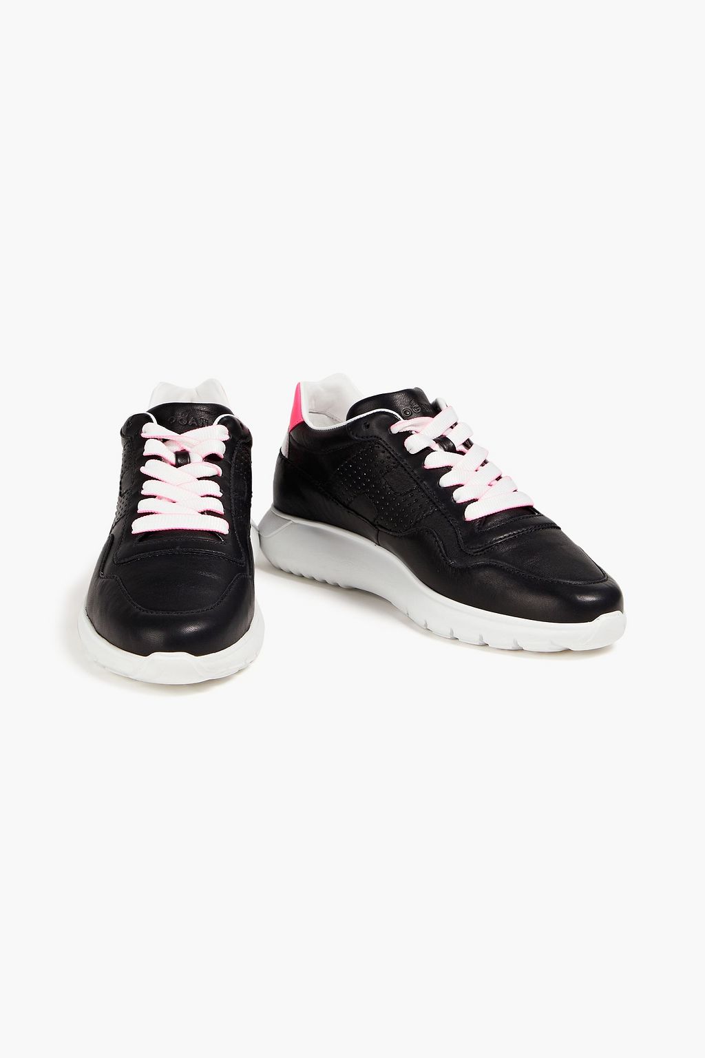 HOGAN Perforated leather sneakers | Sale up to 70% off | THE OUTNET