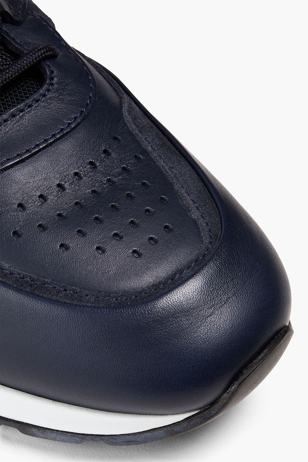 TOD'S T-logo leather and suede sneakers