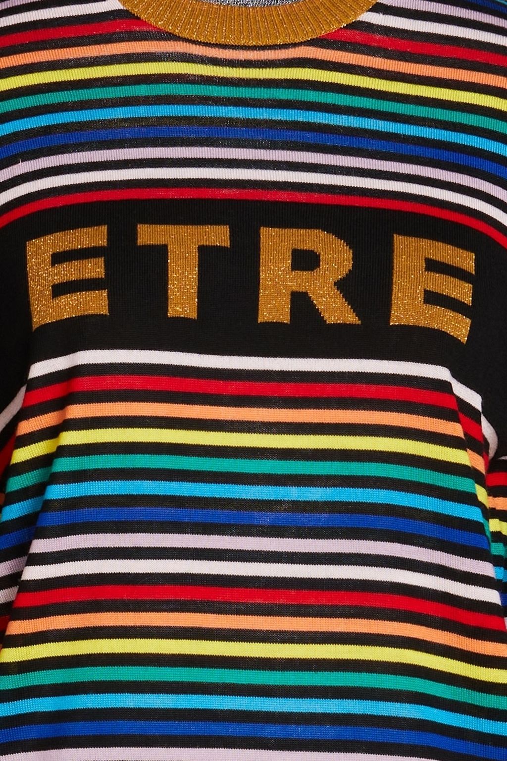 ÊTRE CÉCILE Striped intarsia wool-blend sweater