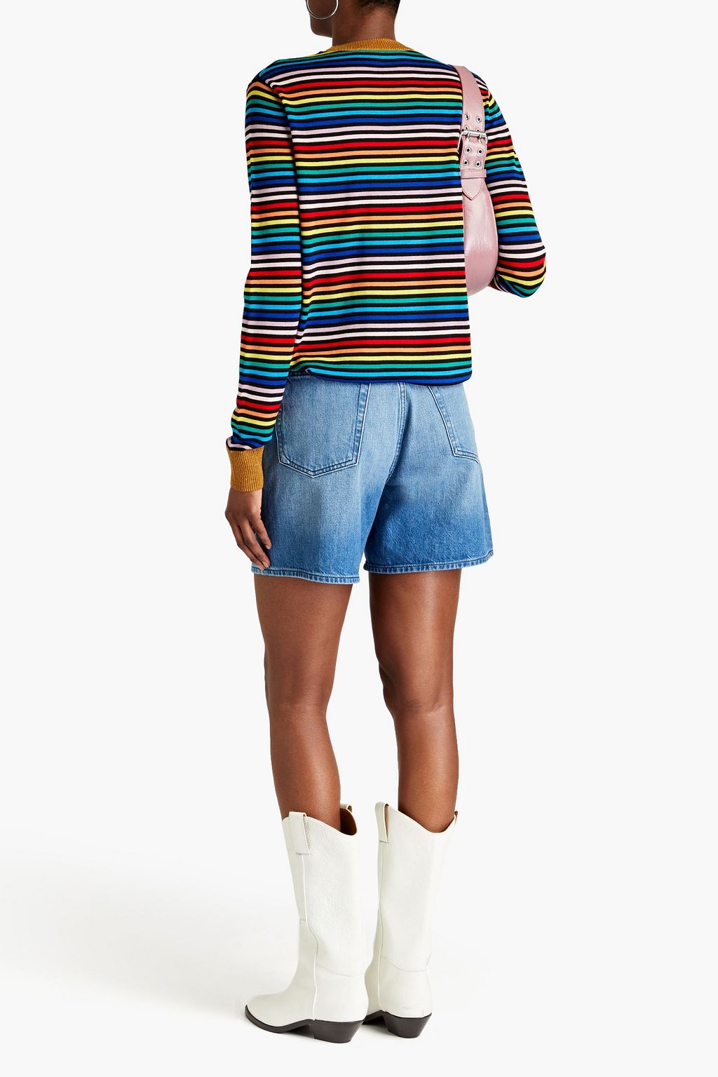 ÊTRE CÉCILE Striped intarsia wool-blend sweater