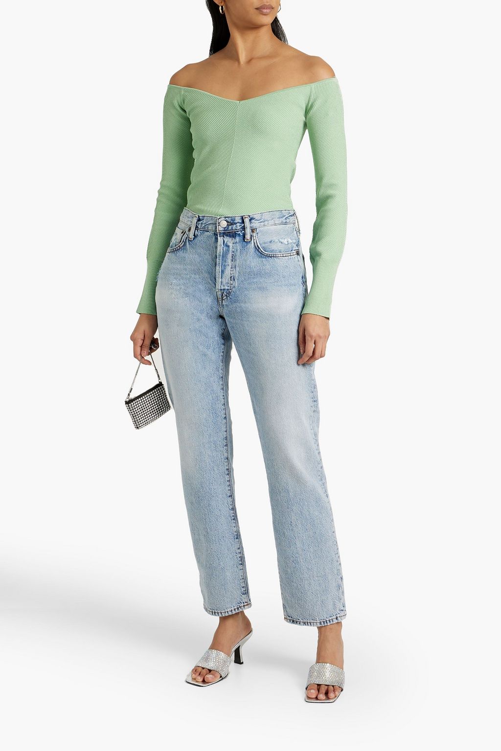 GAUGE81 Beas off-the-shoulder ribbed-knit sweater