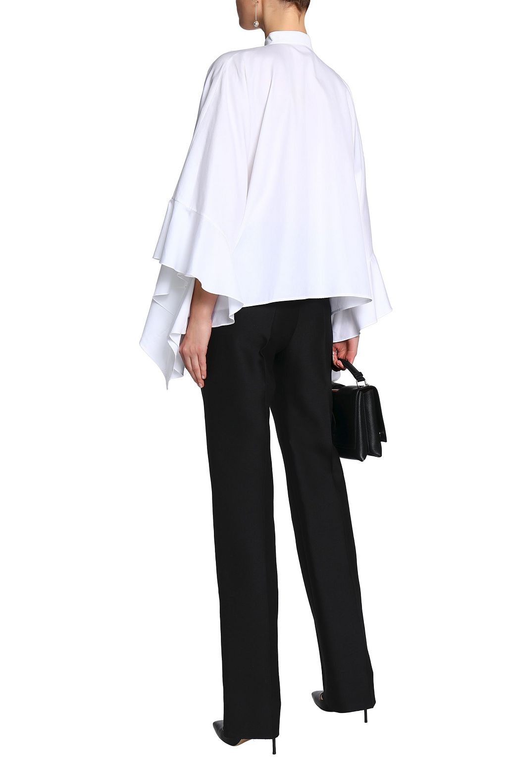 VALENTINO GARAVANI Grain de poudre wool and silk-blend straight-leg pants