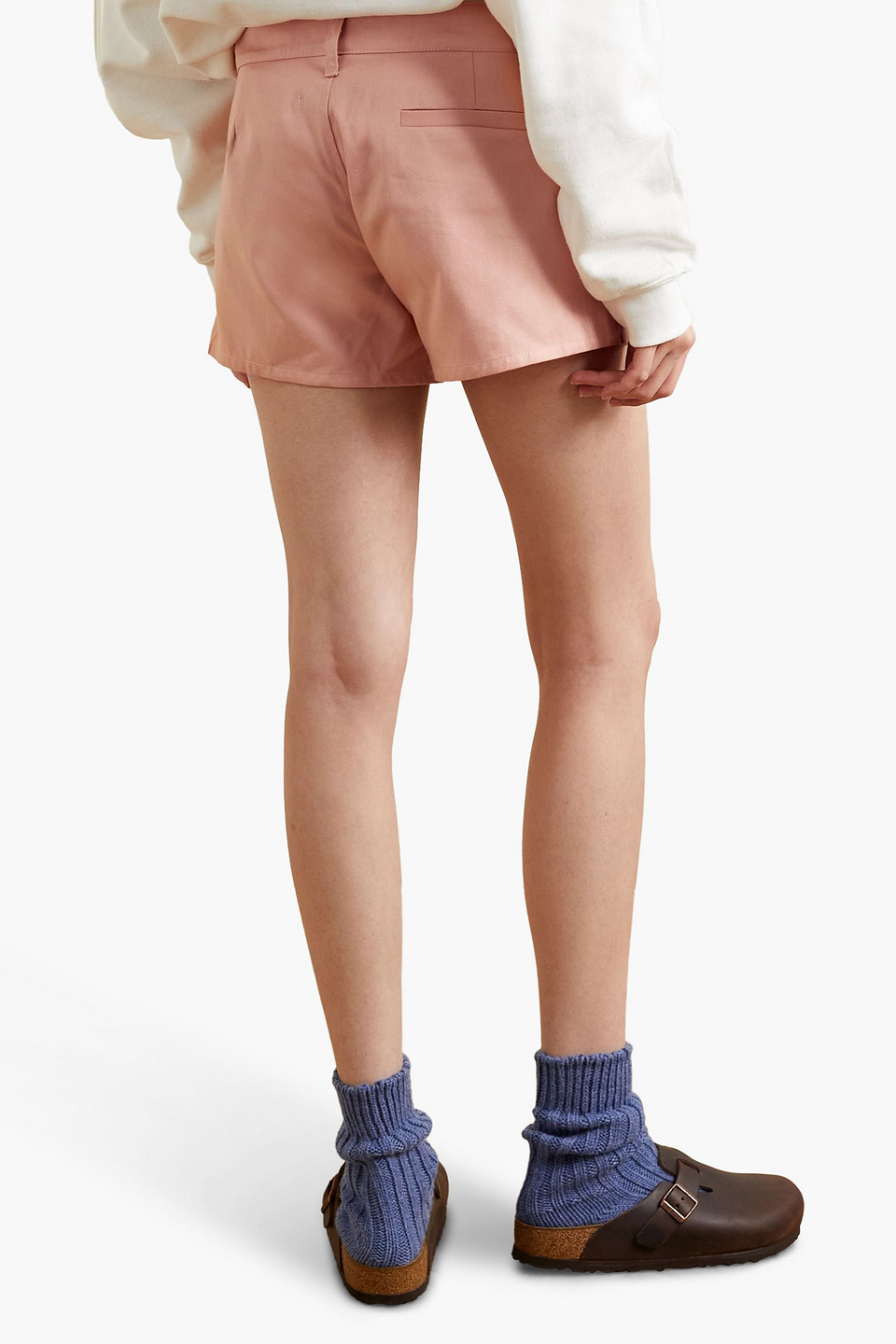 Shop Paradised Kelly Cotton-twill Shorts In Peach