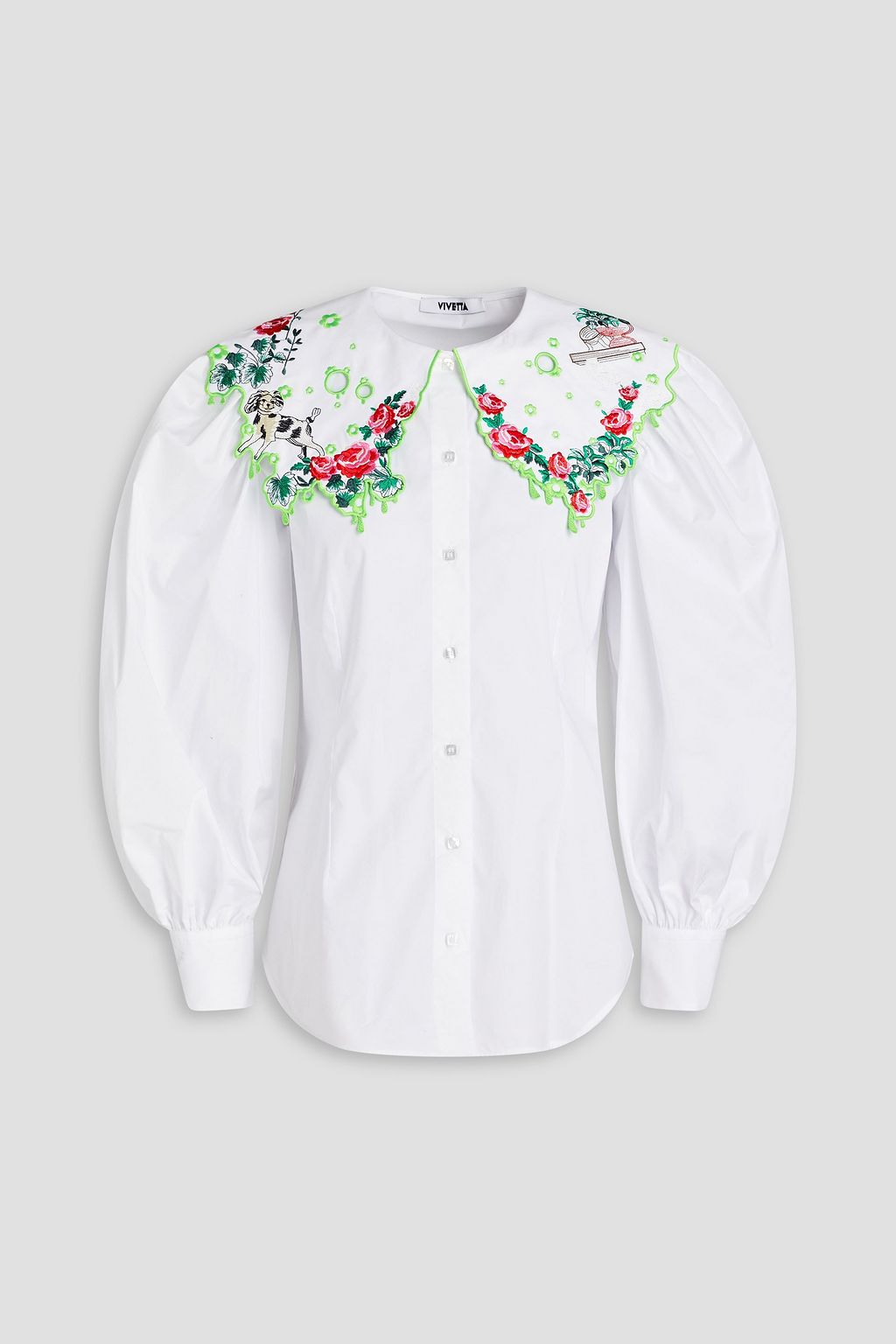 Berte - Poplin curved hem shirt I Vertiver main image 1