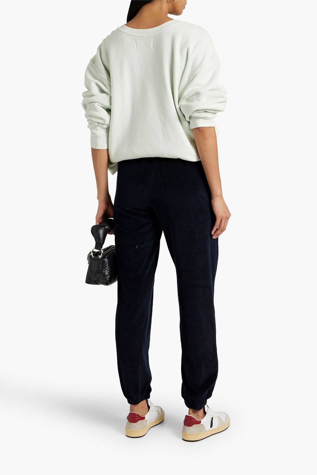 LES TIEN Cotton-blend velour track pants