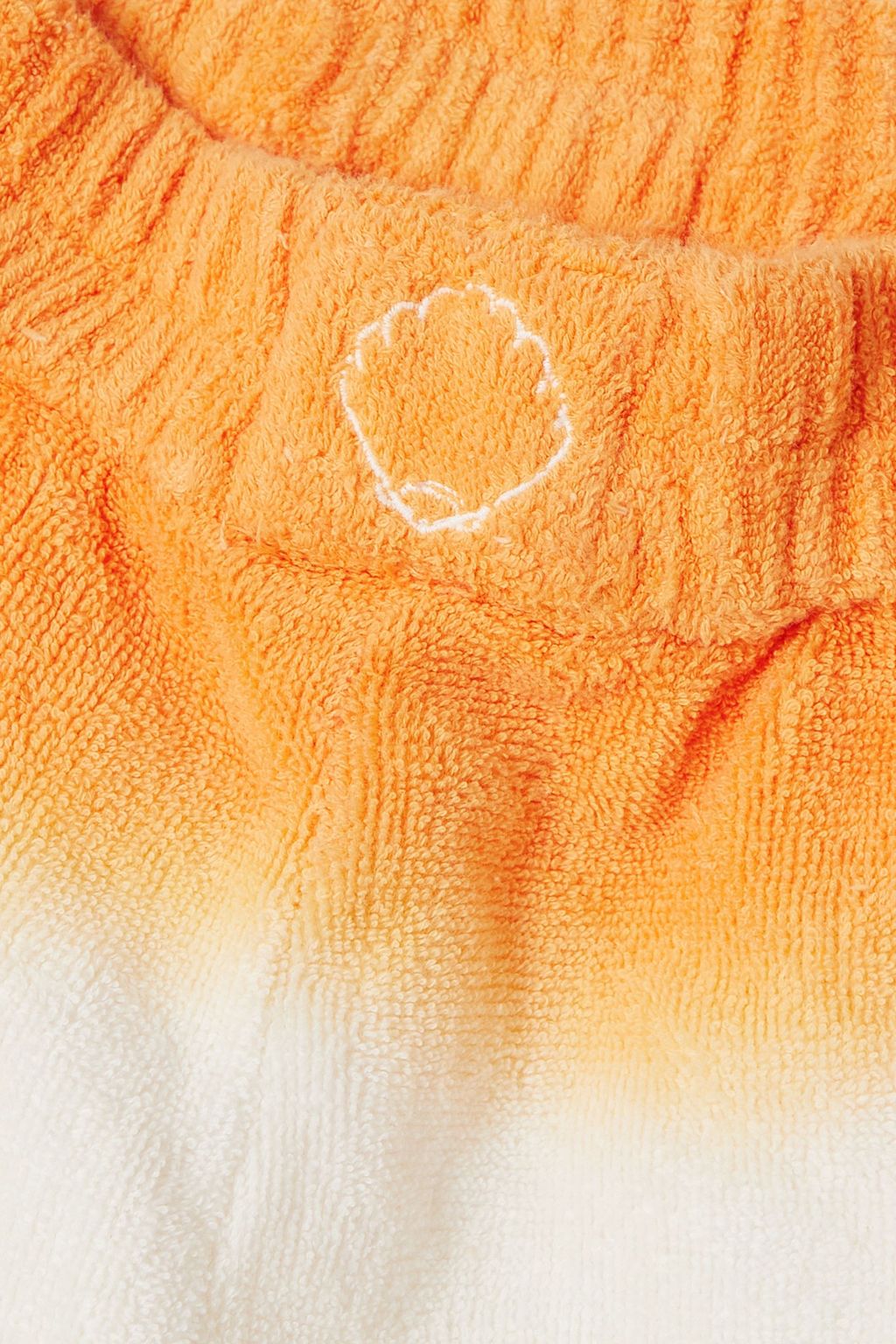 TERRY TOWELLING Estate dégradé cotton-terry shorts