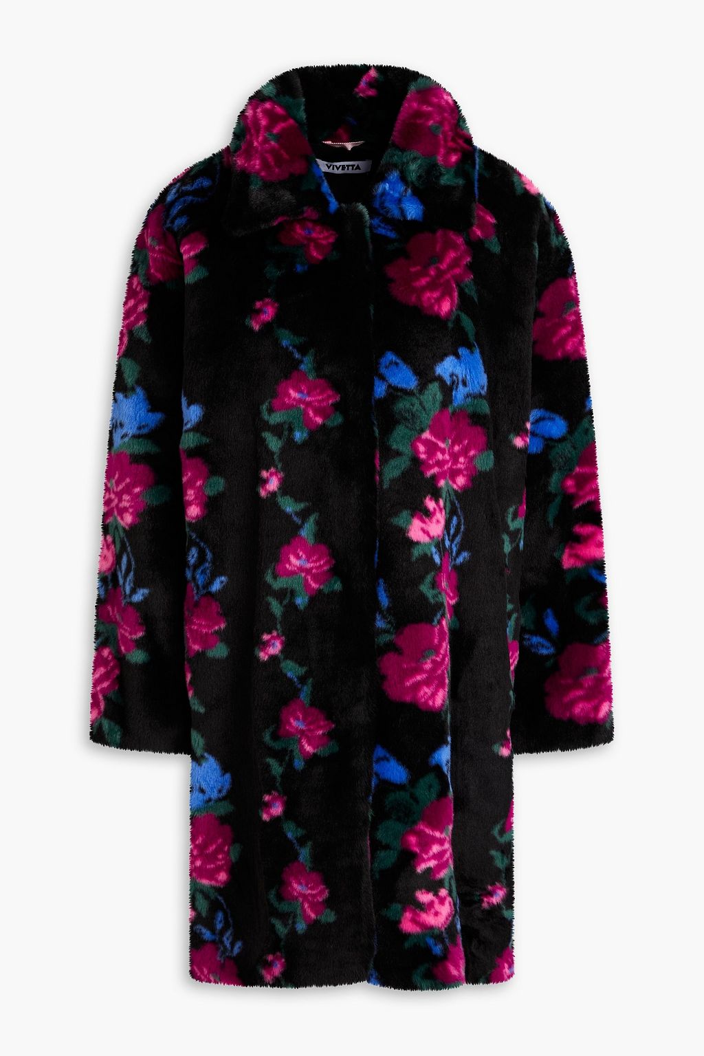 Floral fur coat hotsell