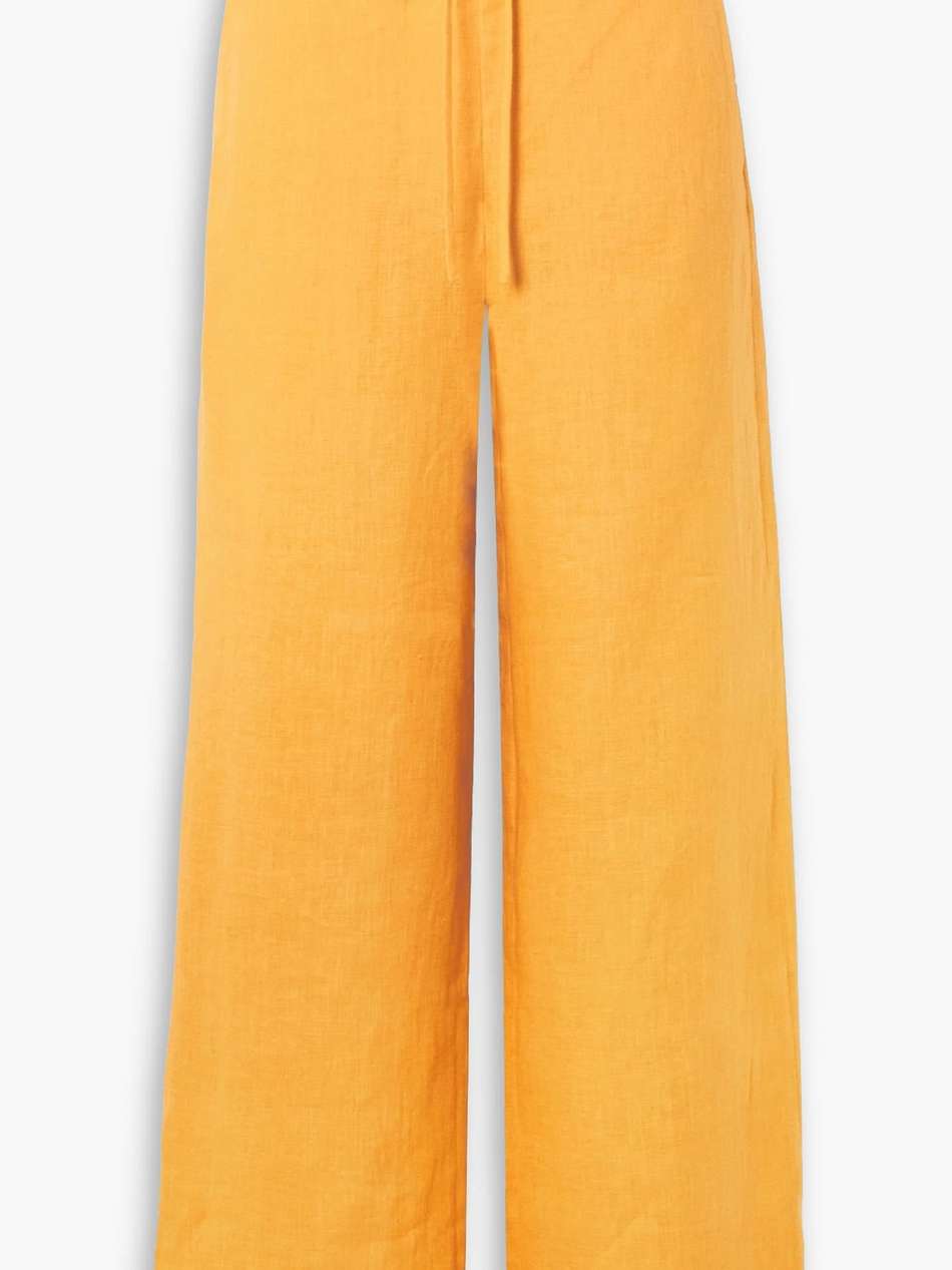 polyka linen wide-leg pants