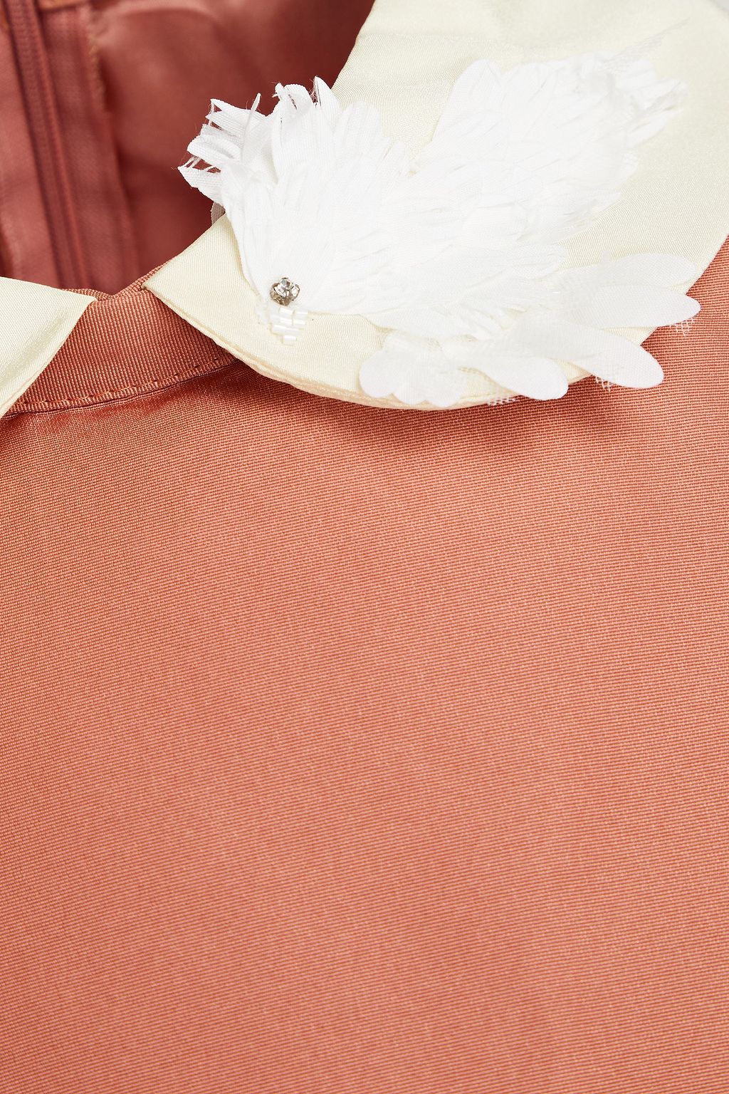 REDVALENTINO Two-tone paneled taffeta mini dress