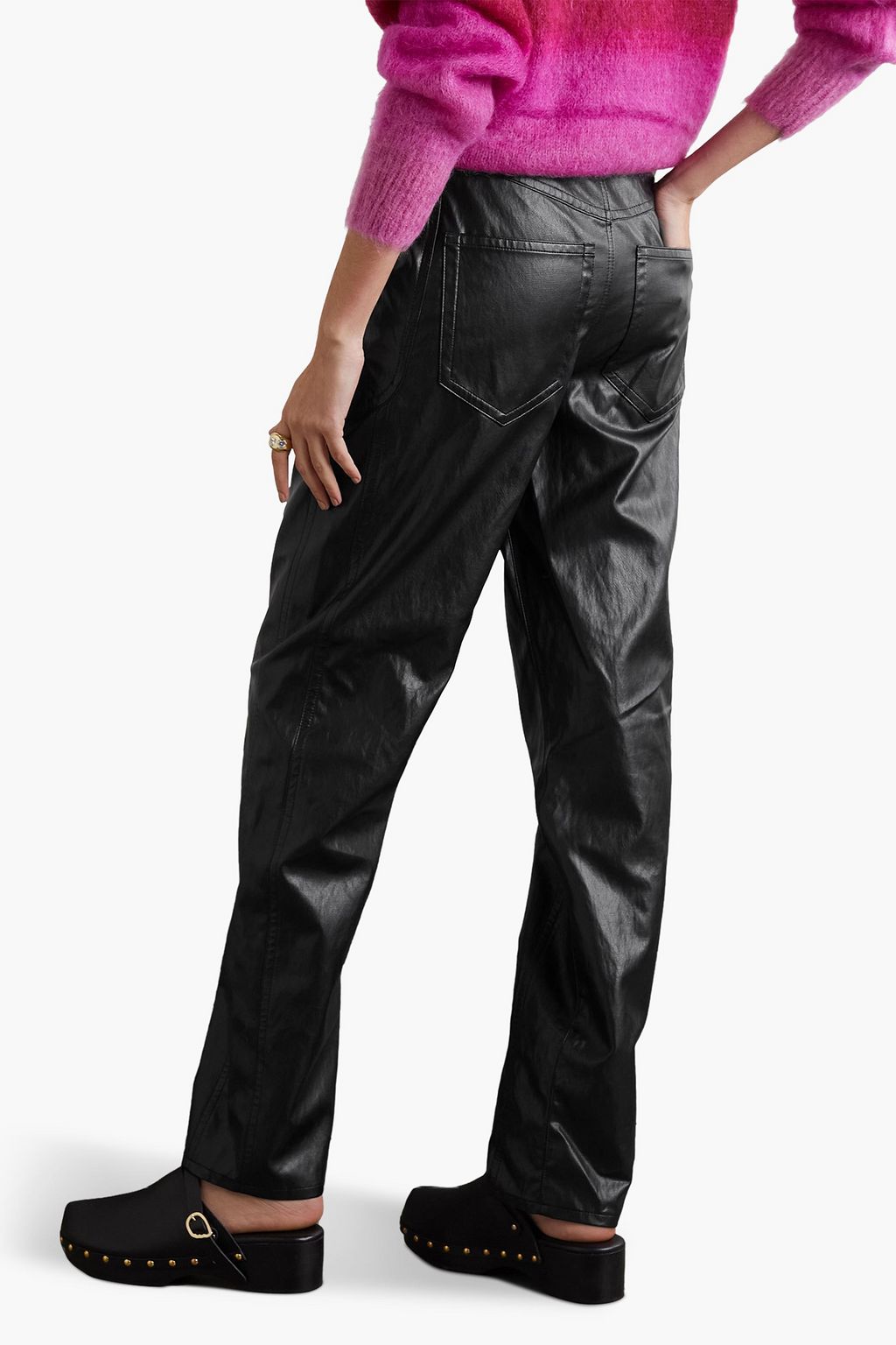 MARANT ÉTOILE Tessini faux leather tapered pants