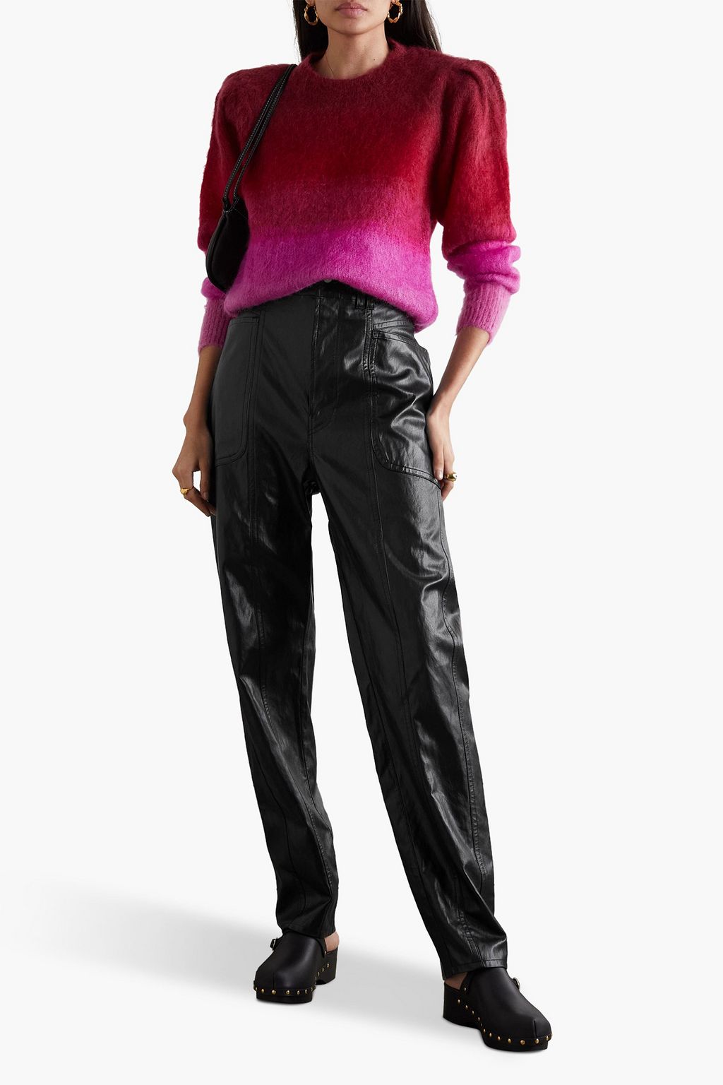 MARANT ÉTOILE Tessini faux leather tapered pants