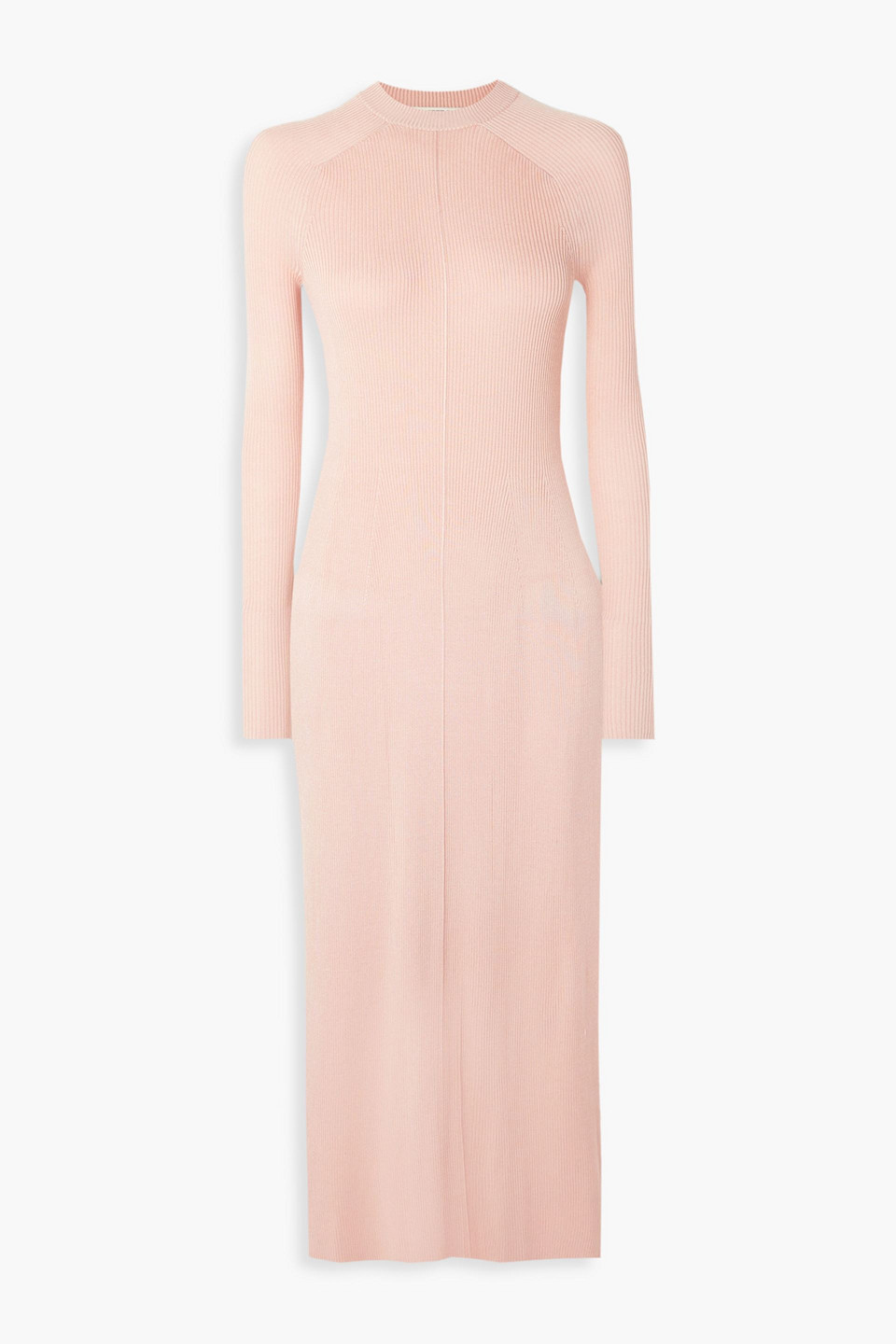 Peter Do Ao Dai Ribbed-silk Tunic Sweater In Pastel Pink