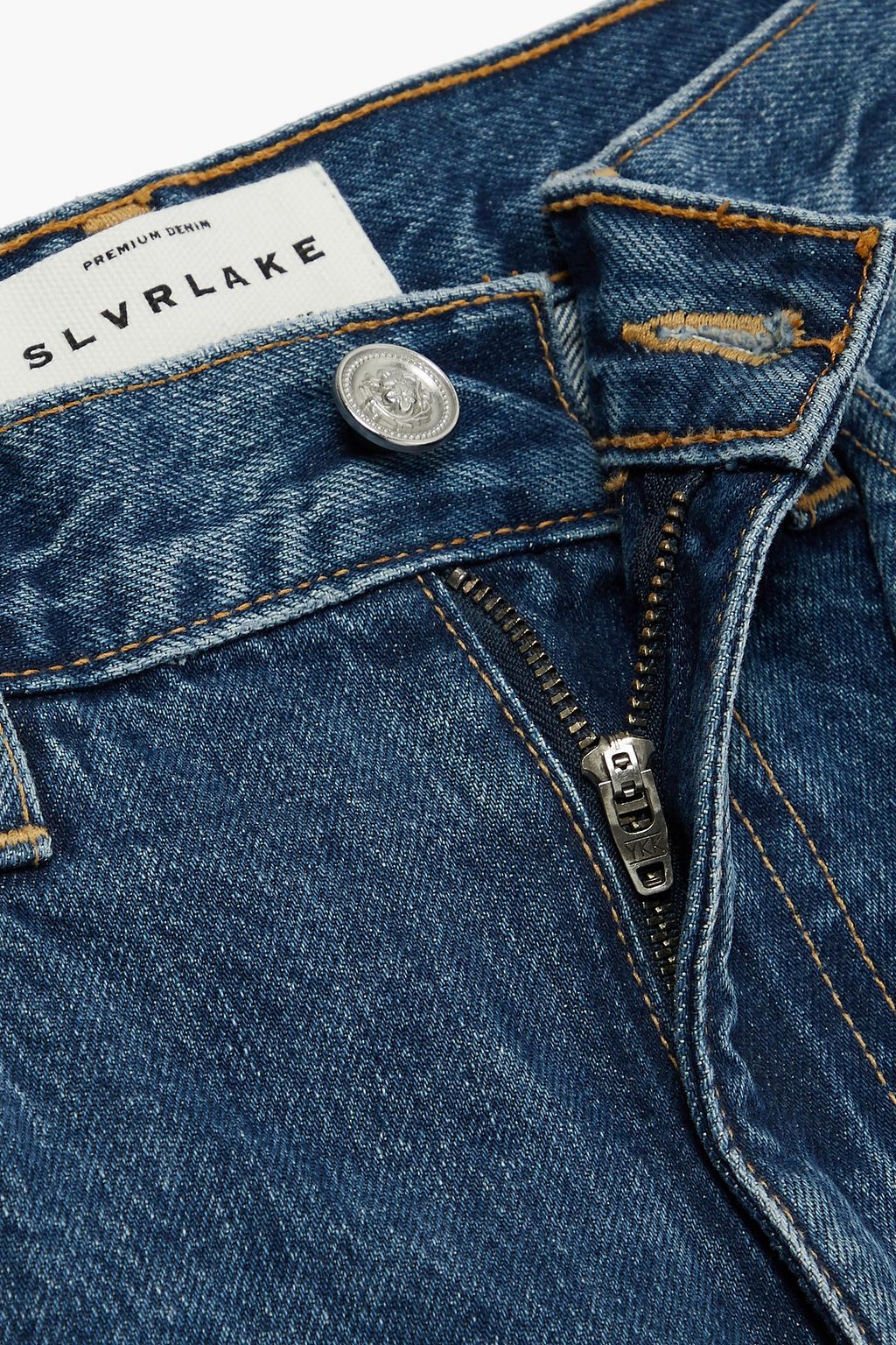 SLVRLAKE Hero frayed high-rise straight-leg jeans