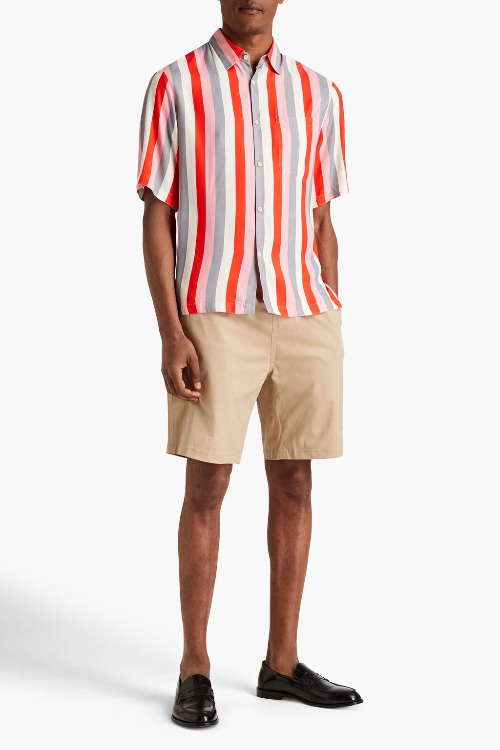 SANDRO Striped twill shirt