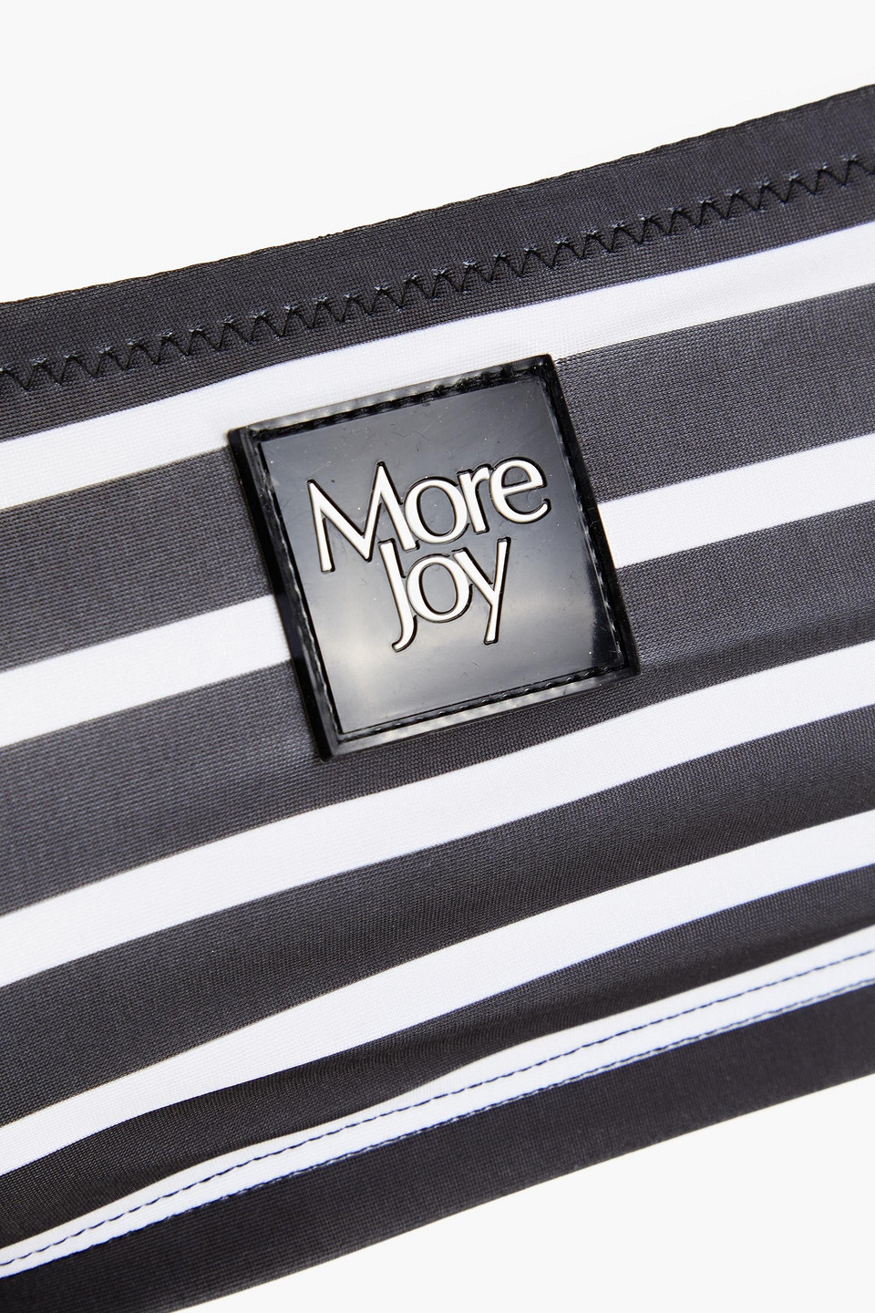 MORE JOY STRIPED BANDEAU BIKINI TOP