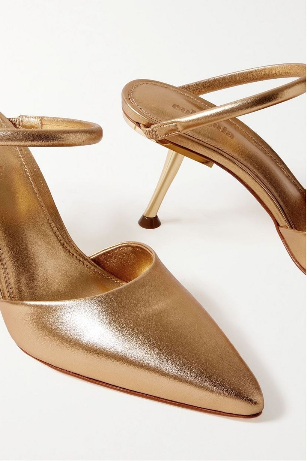 CULT GAIA Tasha metallic leather mules