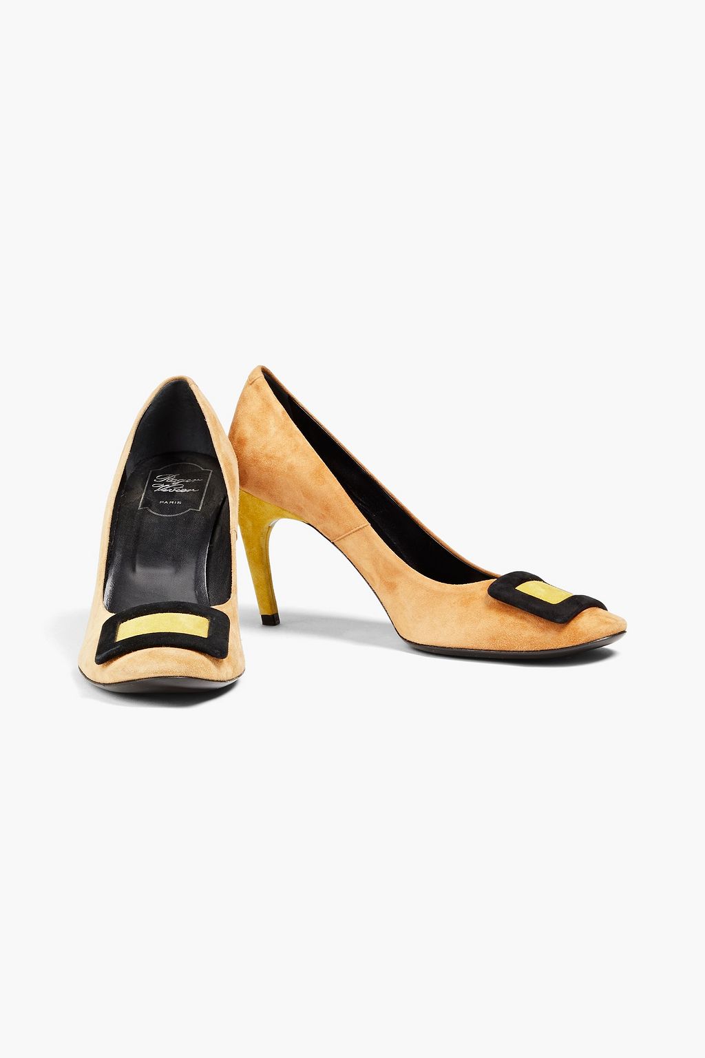 ROGER VIVIER Belle Vivier embellished suede pumps