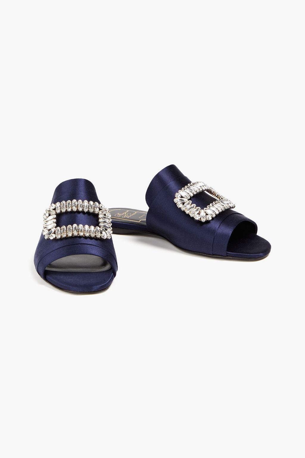 ROGER VIVIER Belle Vivier embellished satin sandals