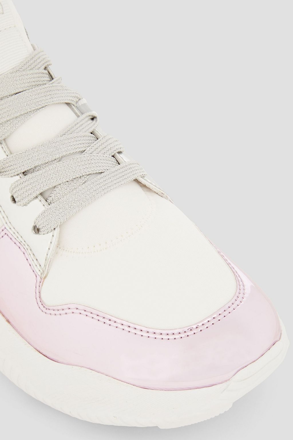 HOGAN Mirrored faux leather and neoprene sneakers