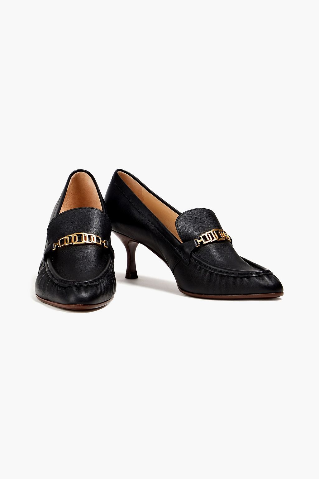 TOD'S レザー パンプス チェーン付き