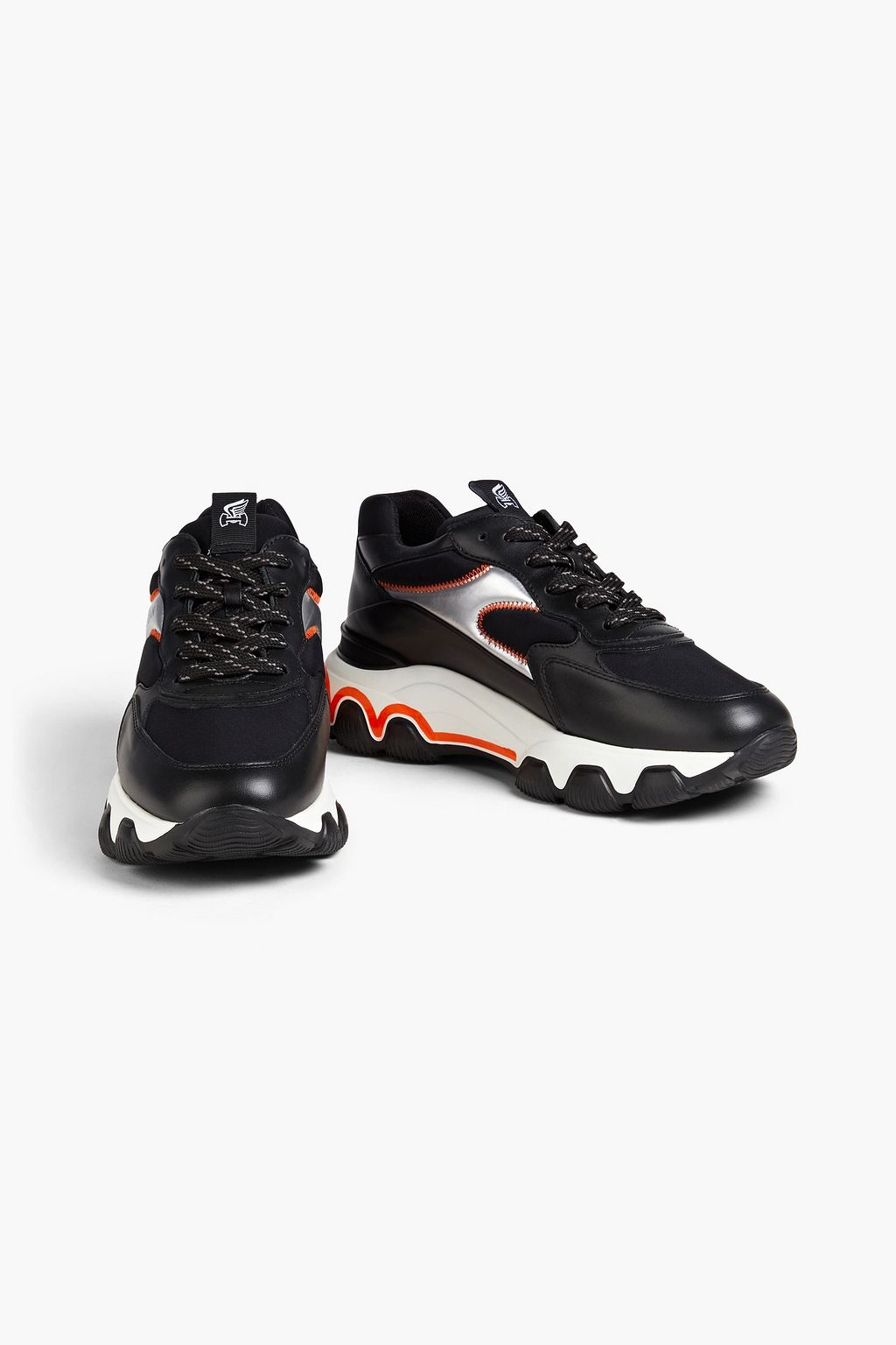 HOGAN Leather and neoprene sneakers
