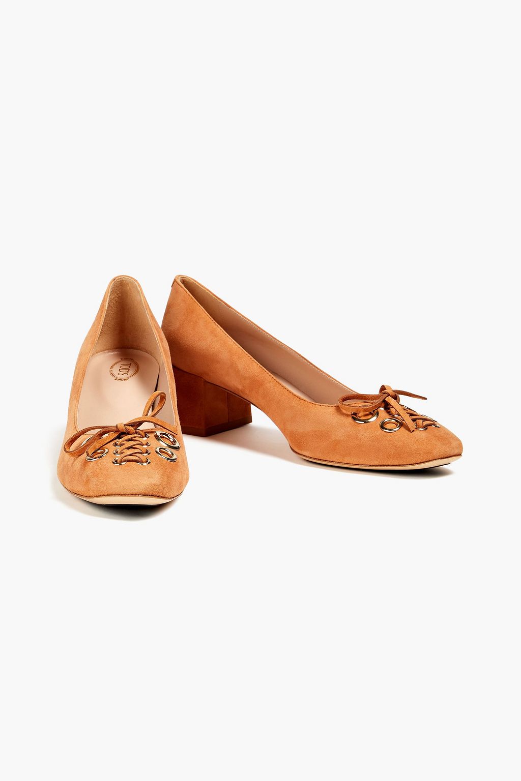 TOD'S Pumps aus Veloursleder mit Verzierung