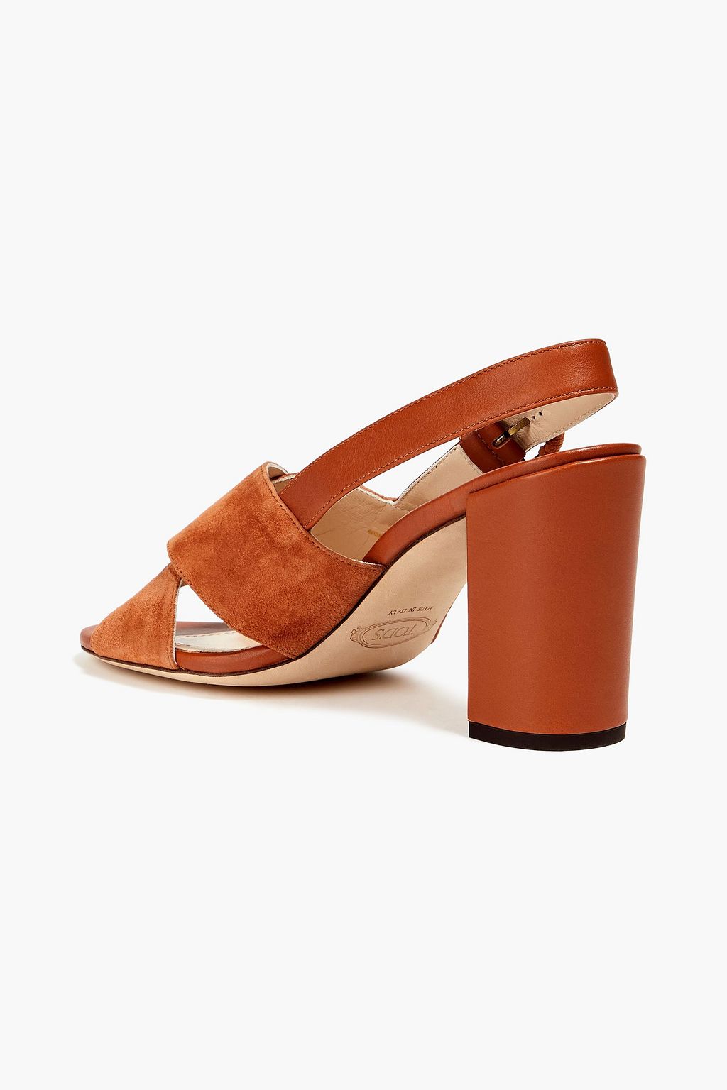 TOD'S صندل من الجلد والجلد السويدي مزود بحزام كاحل