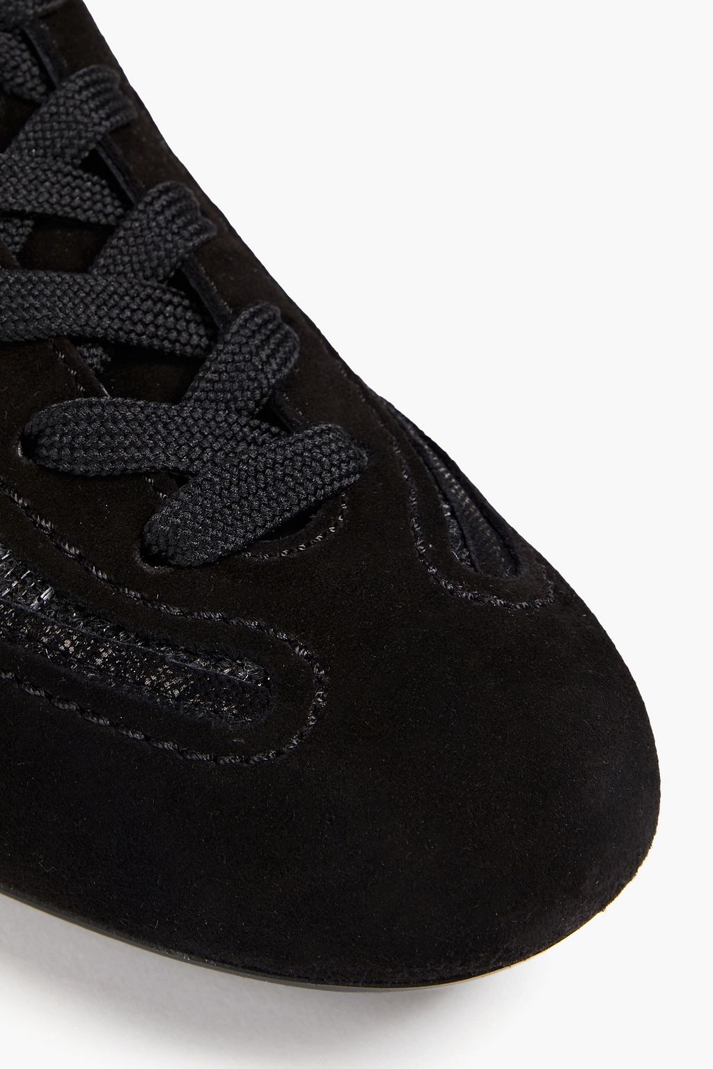 HOGAN Olympia tweed and suede sneakers
