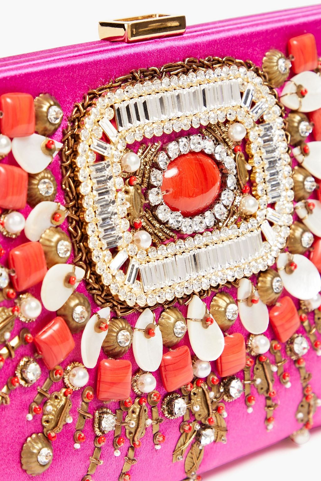 ROGER VIVIER Embellished satin clutch