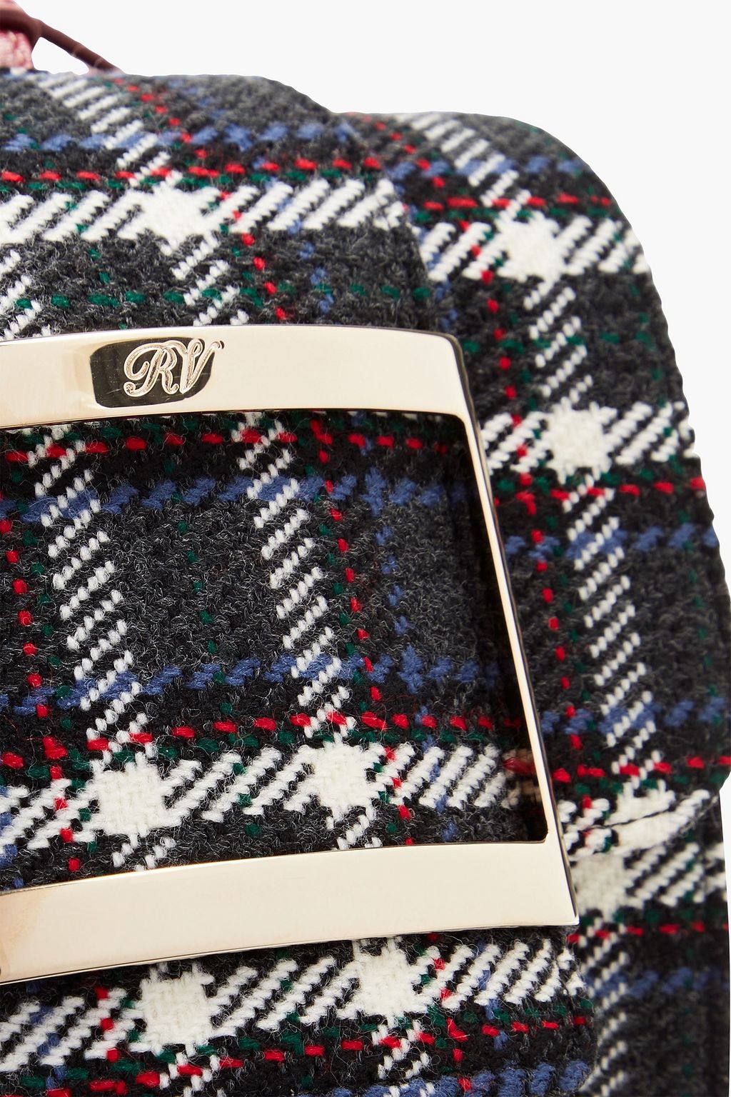 ROGER VIVIER Checked tweed belt bag
