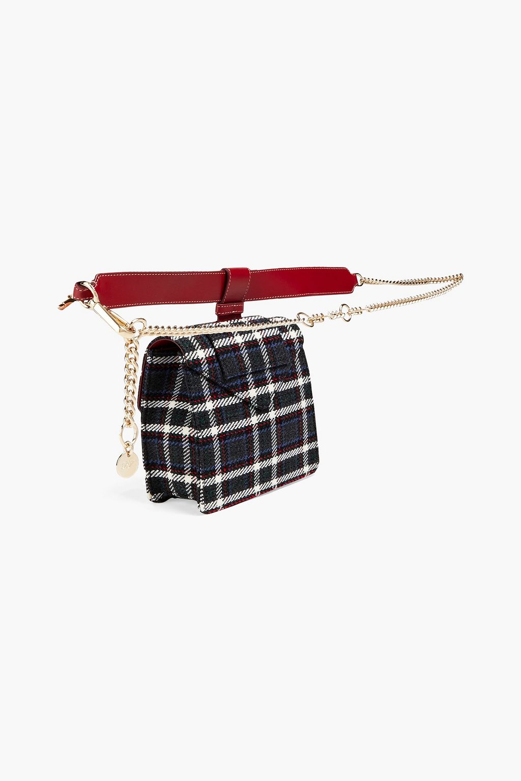 ROGER VIVIER Checked tweed belt bag