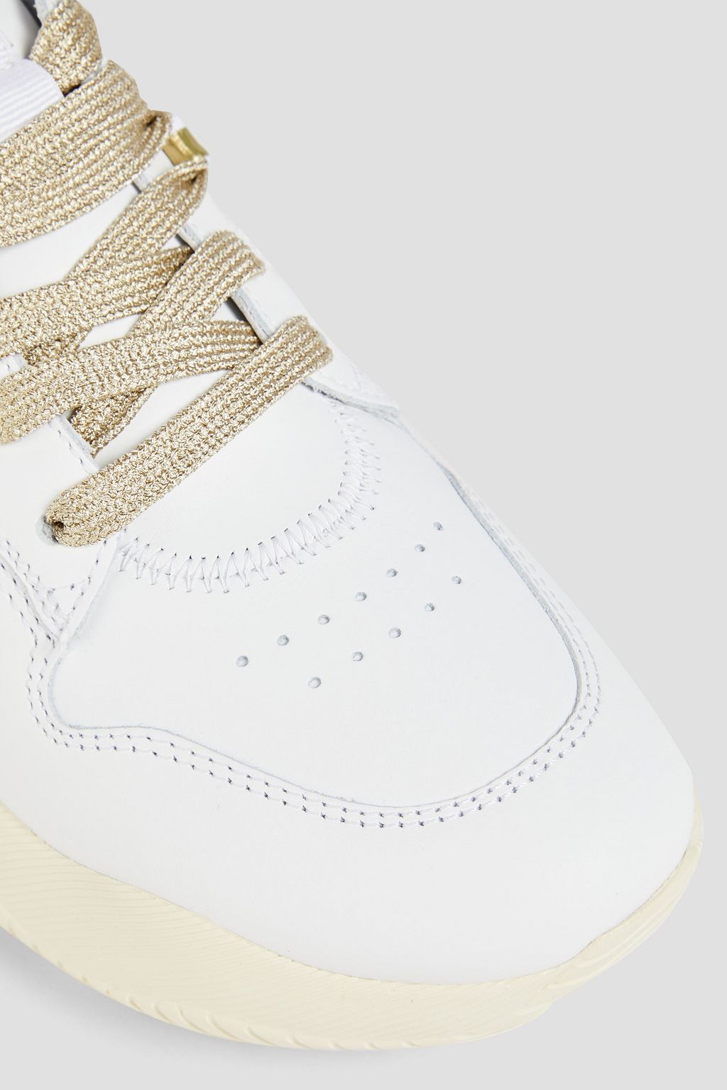 HOGAN Leather, neoprene and textured-knit sneakers