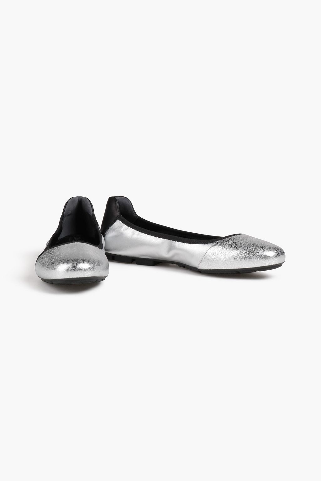 HOGAN Metallic leather ballet flats