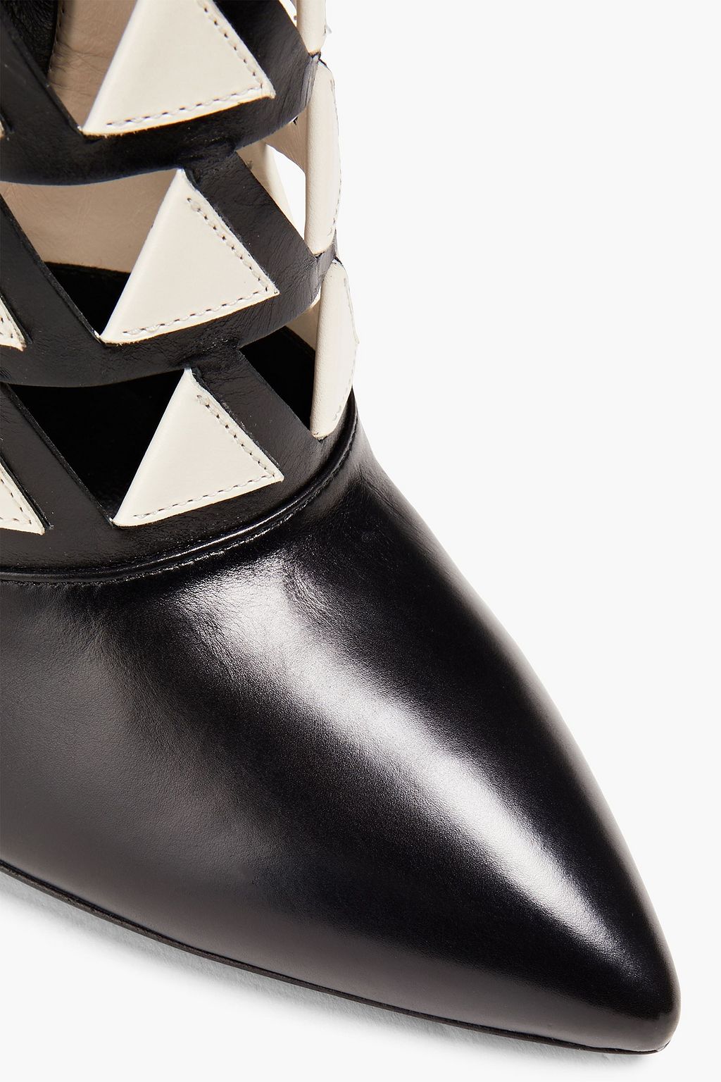 ROGER VIVIER Laser-cut leather ankle boots