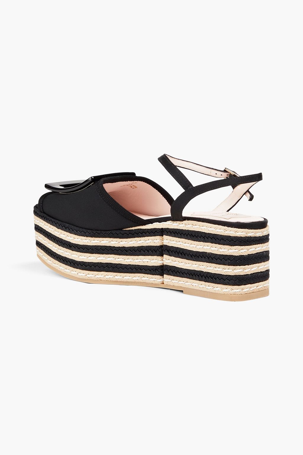 ROGER VIVIER Bikiviv embellished grosgrain platform sandals