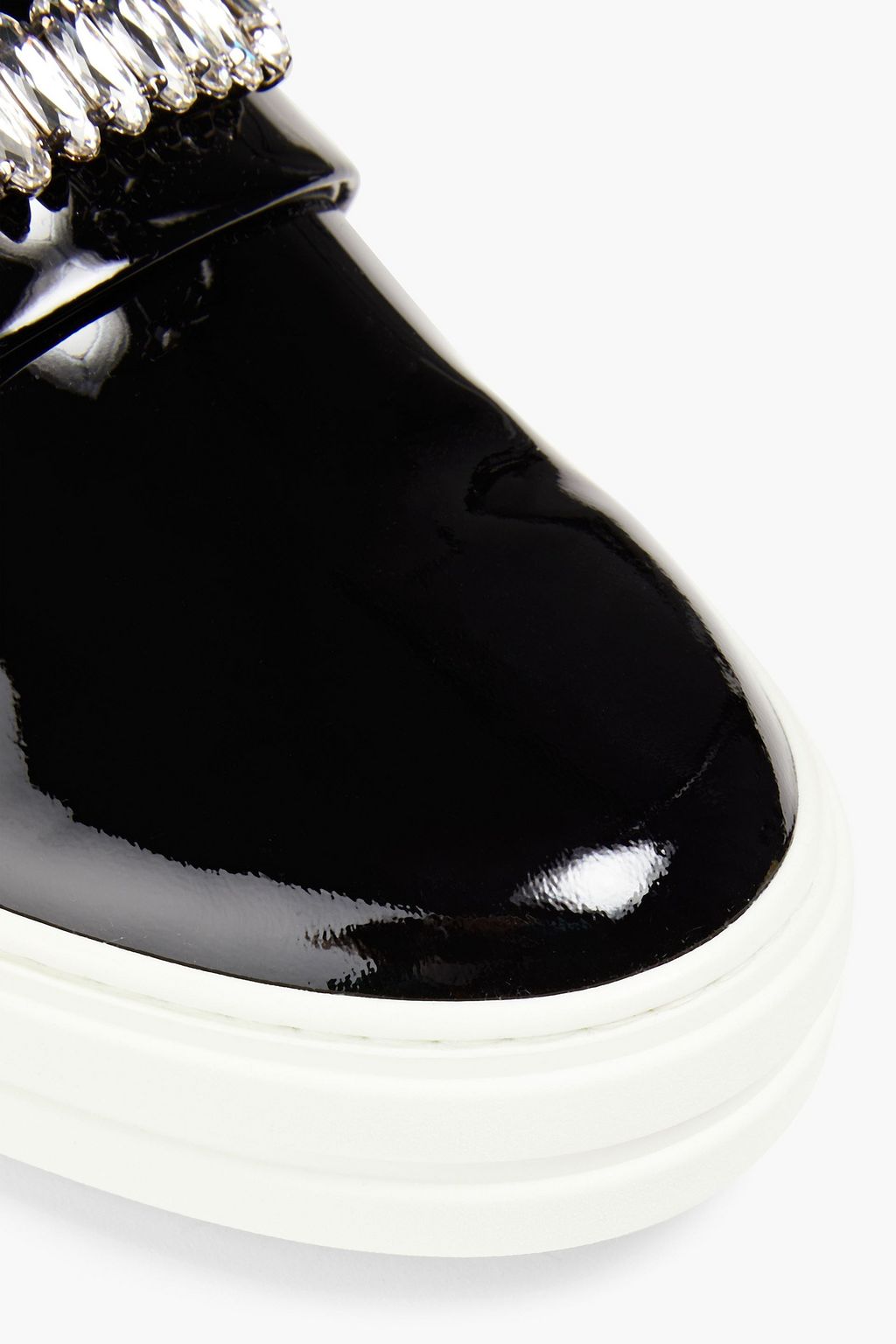 ROGER VIVIER Sneaky Viv embellished patent-leather sandals