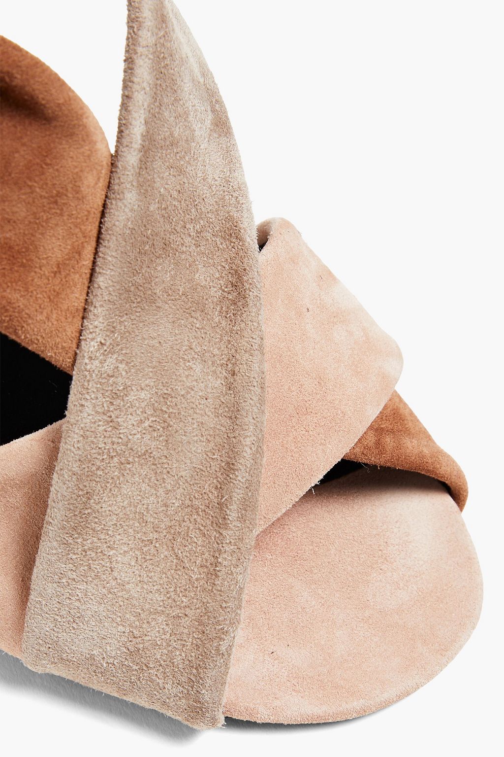 ROGER VIVIER صندل من الجلد السويدي بتصميم من عدة ألوان