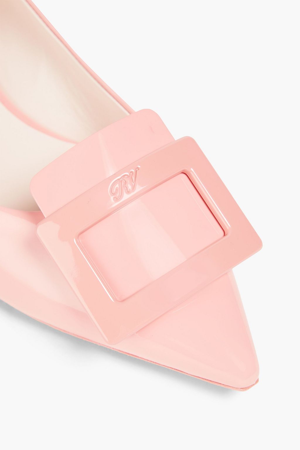 ROGER VIVIER Gommettine Ball buckle-embellished patent-leather pumps